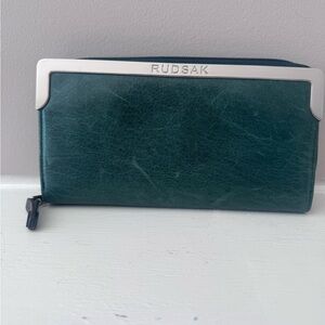 RUDSAK Dark Teal Leather Wallet